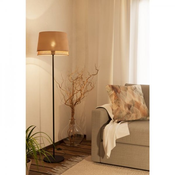 Tabley Golvlampa Svart/Beige