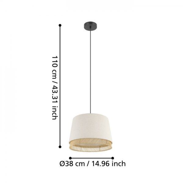 Tabley Pendel Svart/Beige