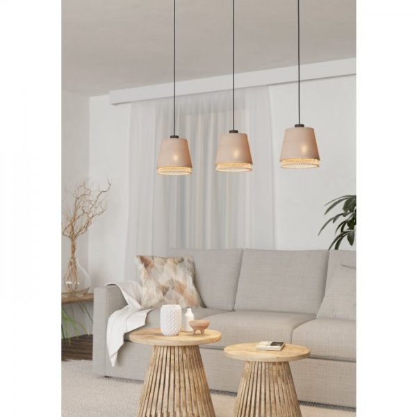 Tabley 3:a Taklampa Svart/Beige
