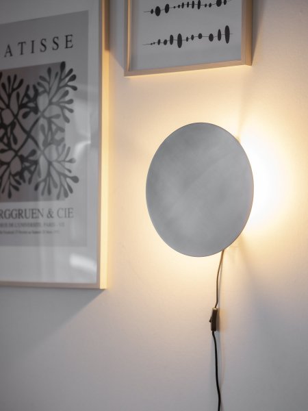 Fullmoon 25cm Vägglampa Silver