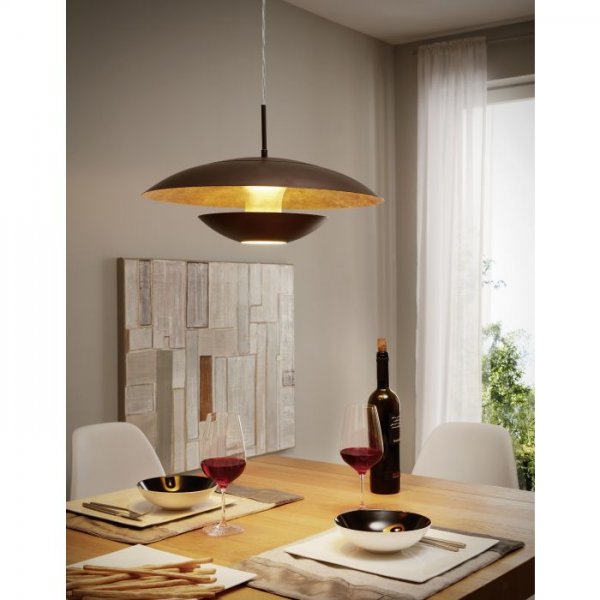 Taklampa Nuvano, Brun/Guld 