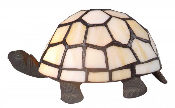 Bordlampa Tiffany Sköldpadda, Beige 