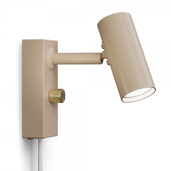 Cato Vägglampa enkel nougat/mässing