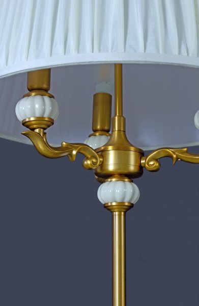 TOULOUSE Golvlampa Guld/Naturvit