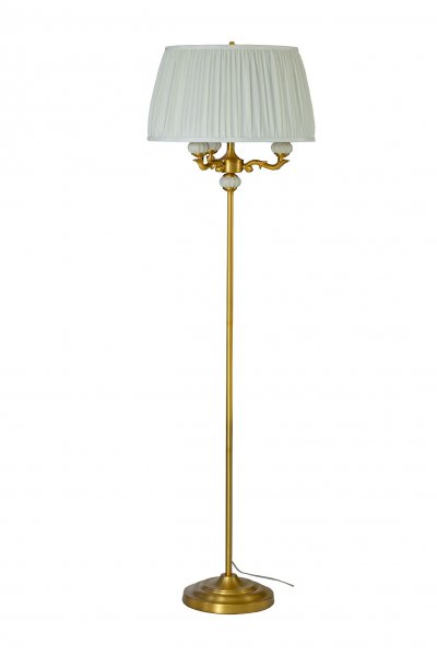 TOULOUSE Golvlampa Guld/Naturvit