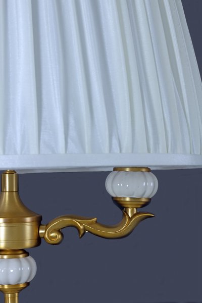 TOULOUSE Golvlampa Guld/Naturvit