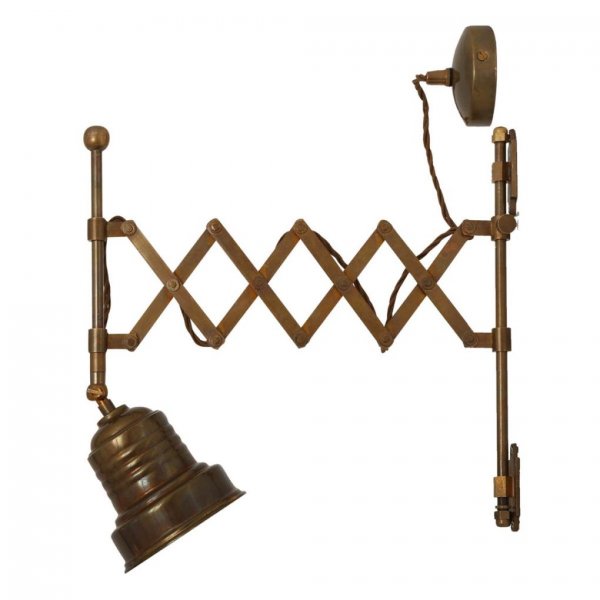 Vägglampa Deliko, Antique Brass 