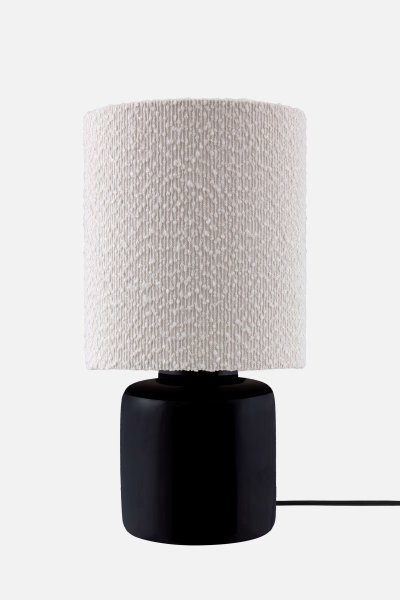 Florian 20 Bordslampa Vit bouclé/Svart