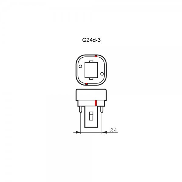PLD kompaktlysrör 2-pin G24d-3 26W 830