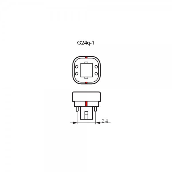PLD/E kompaktlysrör 4-pin G24q-1 10W 830