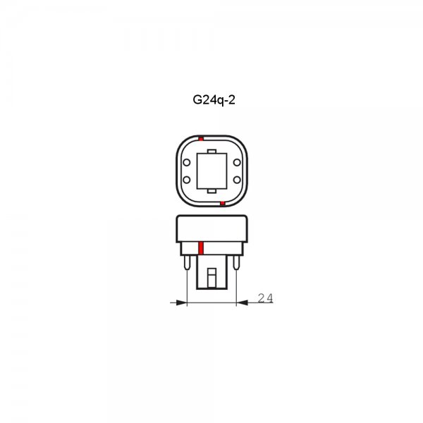 PLD/E kompaktlysrör 4-pin G24q-2 18W 830