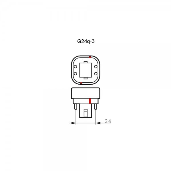 PLD/E kompaktlysrör 4-pin G24q-3 26W 840
