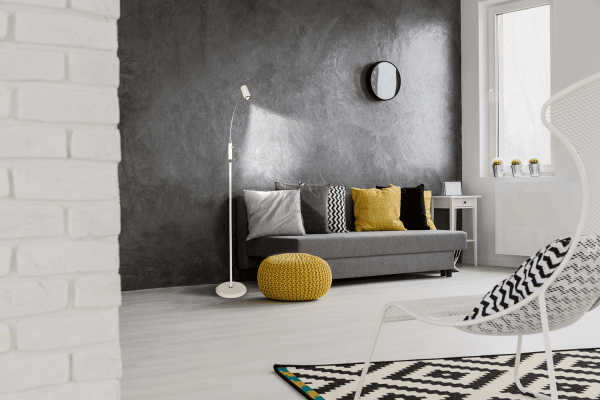 Gusto Golvlampa Vit/Krom
