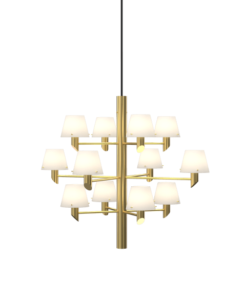 Gil Krona 12 satin brass/opal glas