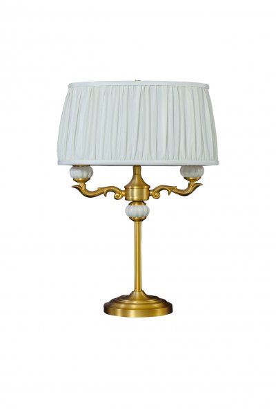 TOULOUSE Bordslampa Guld/Naturvit