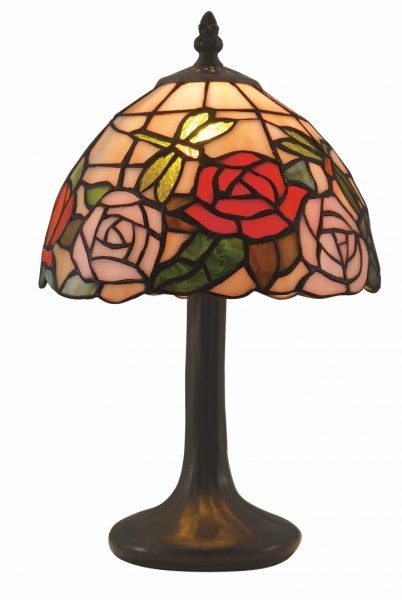 Bordlampa Tiffany Rosor H34