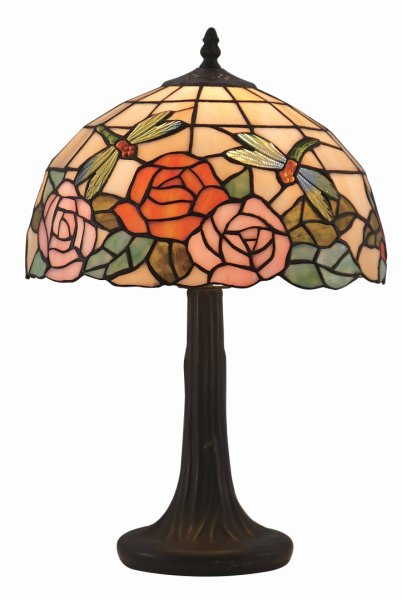 Bordlampa Tiffany Rosor H45