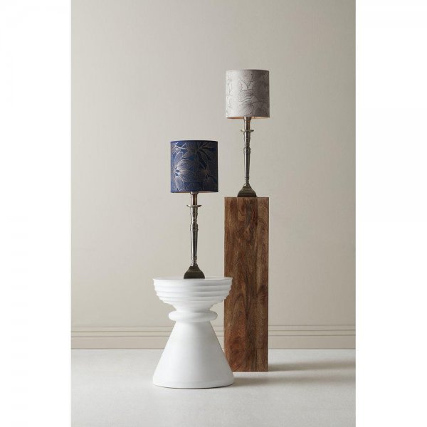 Salong 53cm Lampfot Antiksilver 