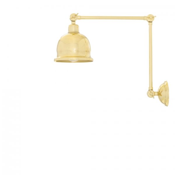 Vägglampa Dale, Polished Brass
