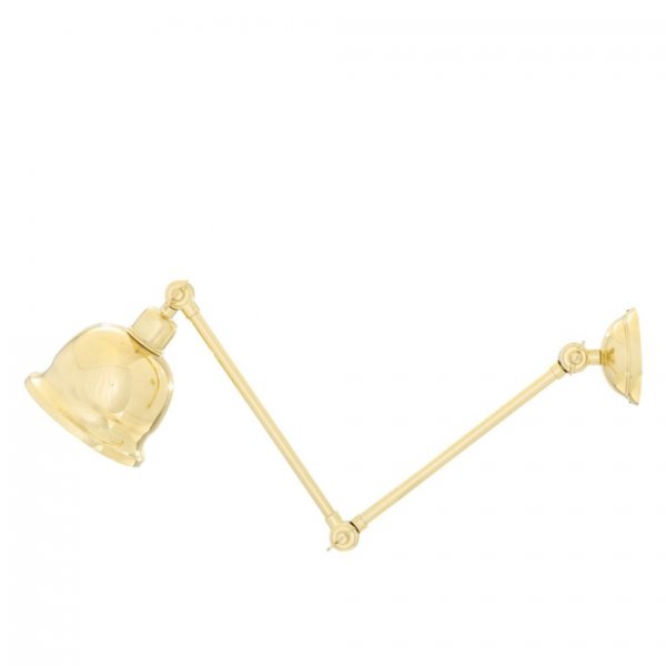 Vägglampa Dale, Polished Brass