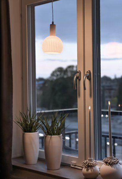 LAPPONIA Fönsterlampa Trä/Vit