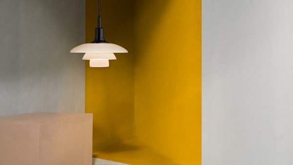 Taklampa PH 3½-3 Glas Pendel, Svart