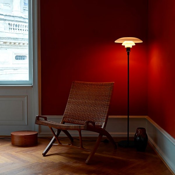 Golvlampa PH 3½-2½, Svart metalliserad