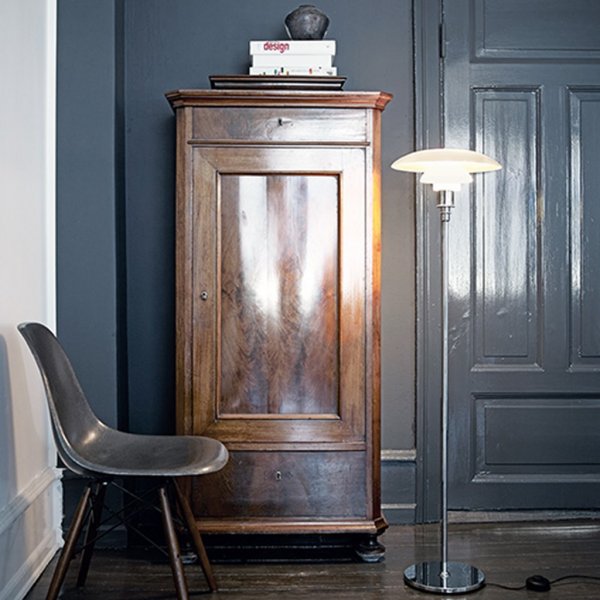 Golvlampa PH 3½-2½, Förkromad högglans