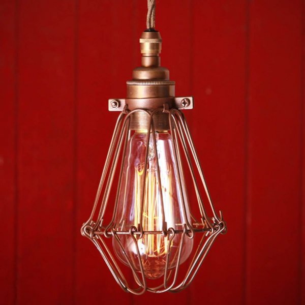 Takpendel Praia Singel, Antique Brass and Bronze Cage