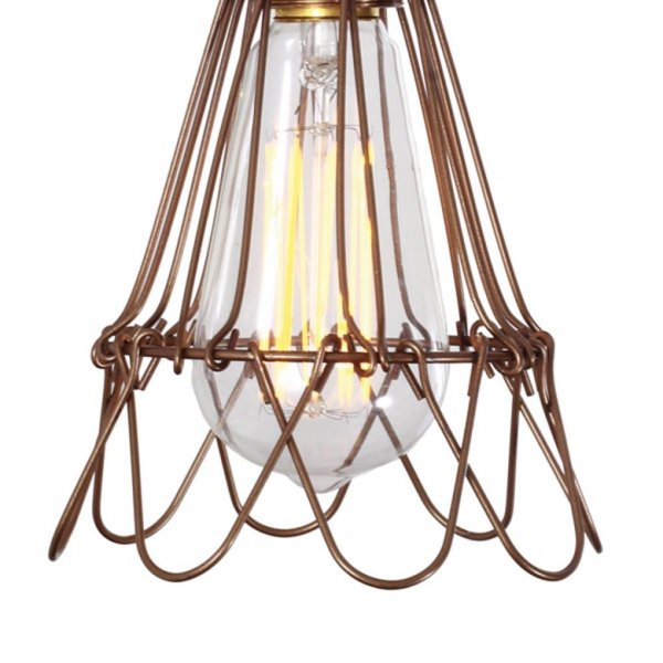 Takpendel Praia Singel, Antique Brass and Bronze Cage