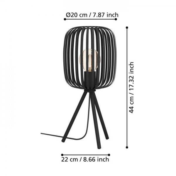 Romazzina Bordslampa Svart