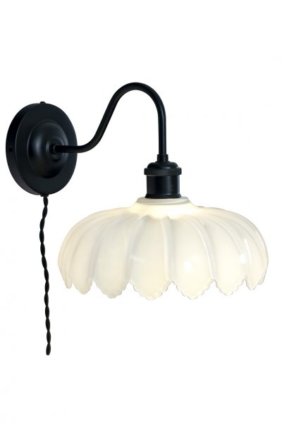 SOFIA Vägglampa Svart/Vit