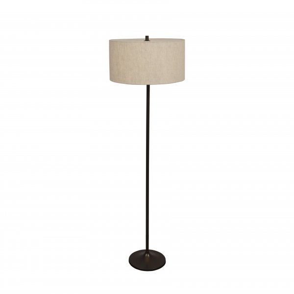 Golvlampa Soft Ø44 linne natur/metallic bronze