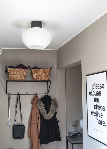 Bell Plafond Svart/Opalvit