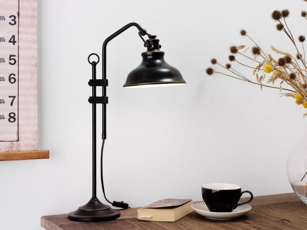 New Haven Bordslampa Antik svart