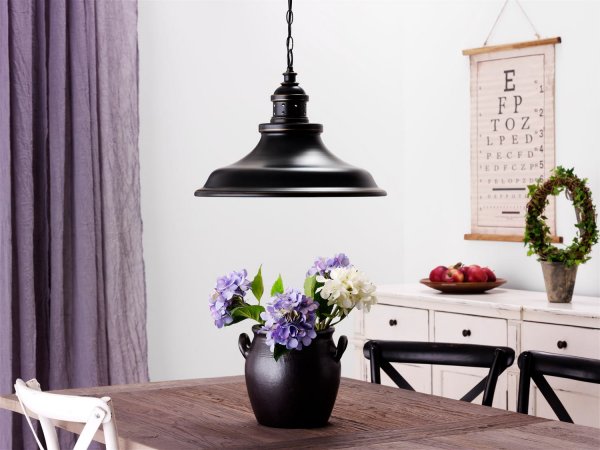 New Haven 45cm Taklampa Antik svart