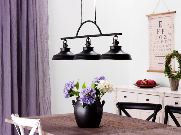 New Haven 3:a Taklampa Antik svart